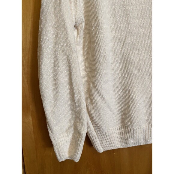 SF Snowflake Ivory Knit Turtleneck Pullover Women's Sweater size M/L - Picture 8 of 10